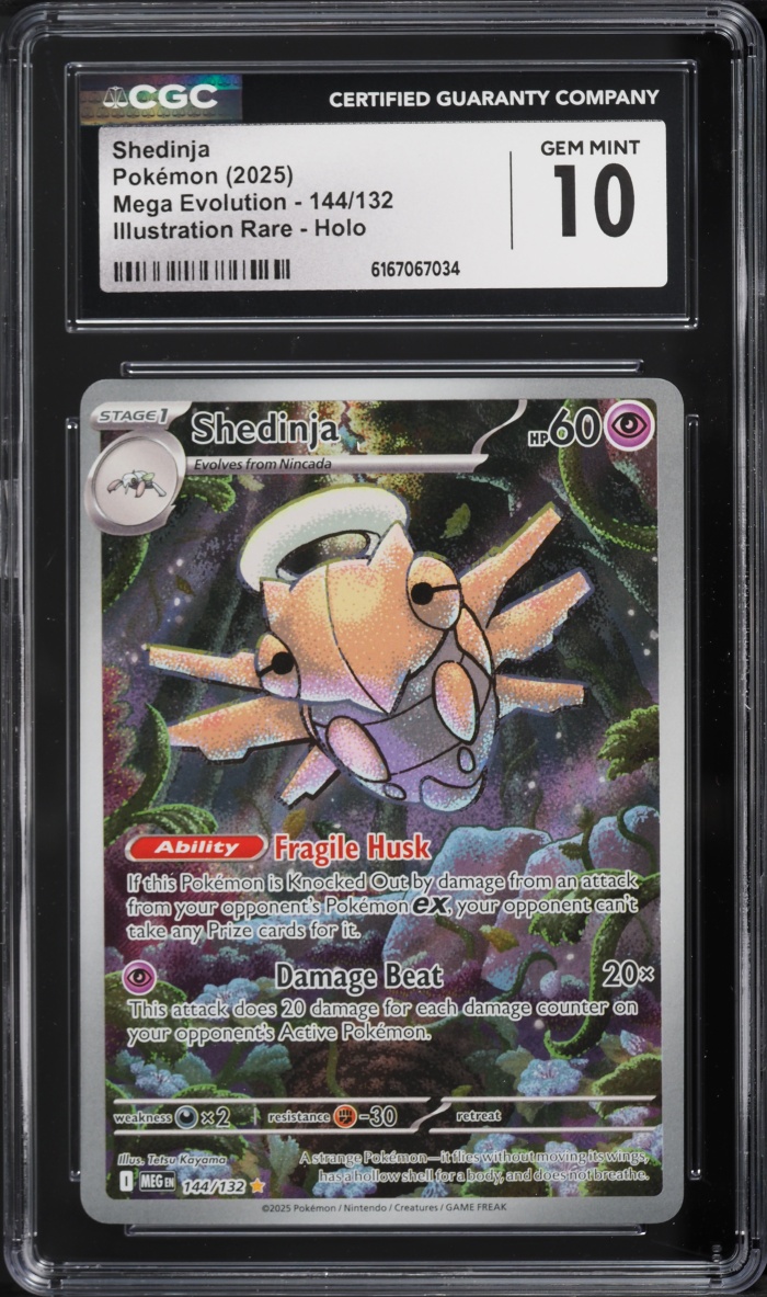 2025 Pokemon Mega Evolution IR Shedinja #144 CGC 10 GEM MINT
