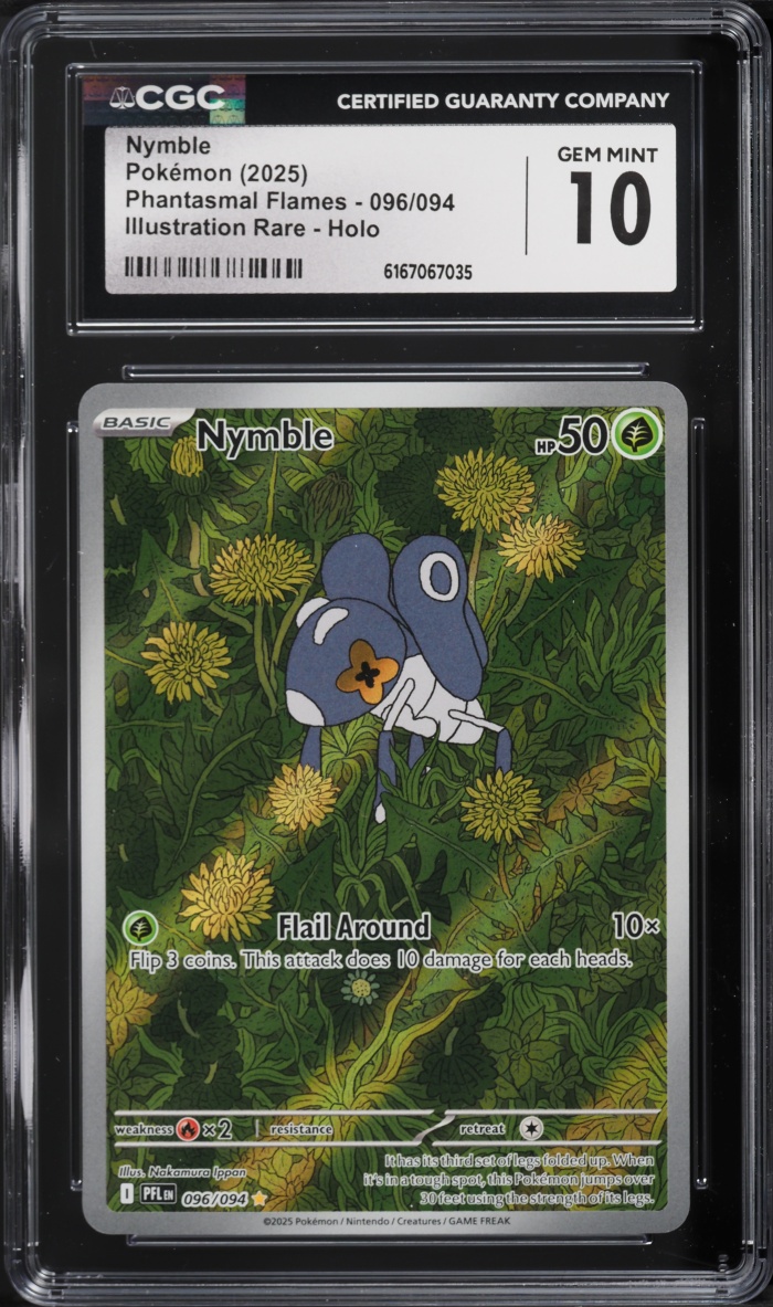 2025 Pokemon Mega Evolution Phantasmal Flames IR Nymble #96 CGC 10 GEM MINT
