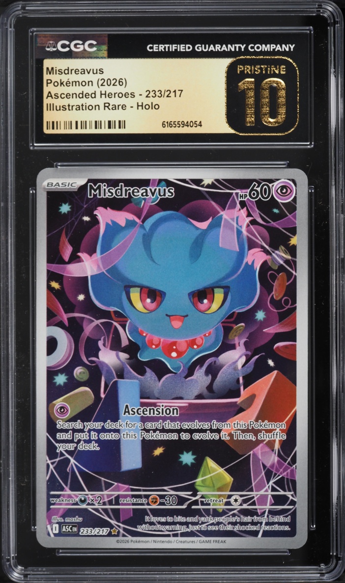 2026 Pokemon Mega Evolution Ascended Heroes IR Misdreavus #233 CGC 10 PRISTINE