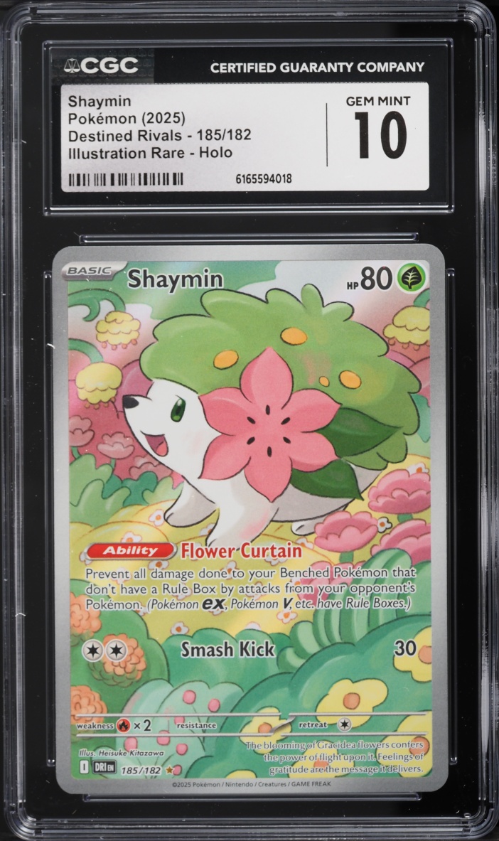 2025 Pokemon Scarlet & Violet Destined Rivals IR Shaymin #185 CGC 10 GEM MINT