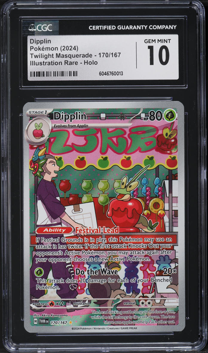 2024 Pokemon Scarlet & Violet Twilight Masquerade IR Dipplin #170 CGC 10 GEM