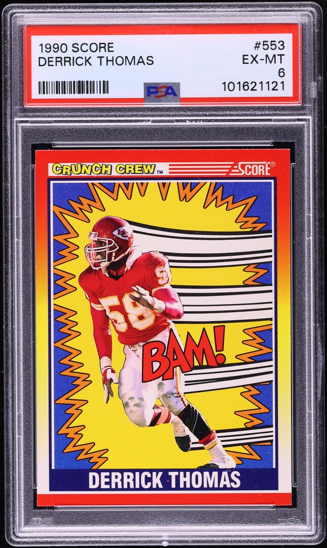 1990 Score Football Derrick Thomas #553 PSA 6 EXMT