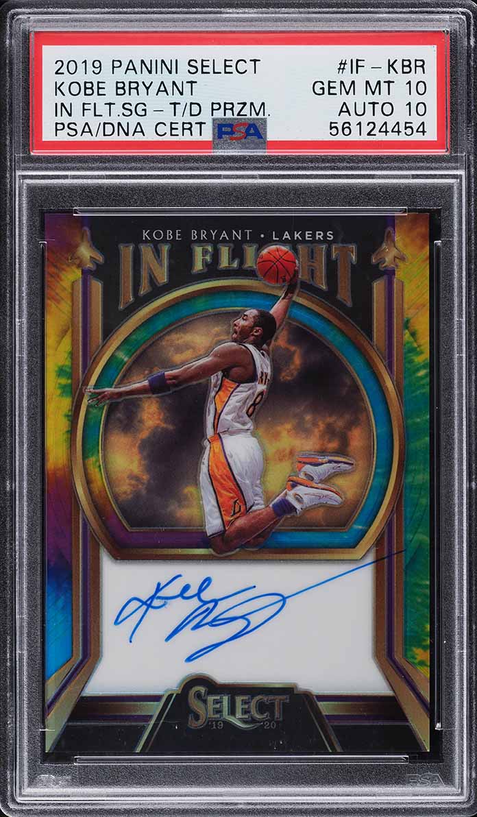 2019 Select In Flight Tie-Dye Prizm Kobe Bryant AUTO DNA 10 /25