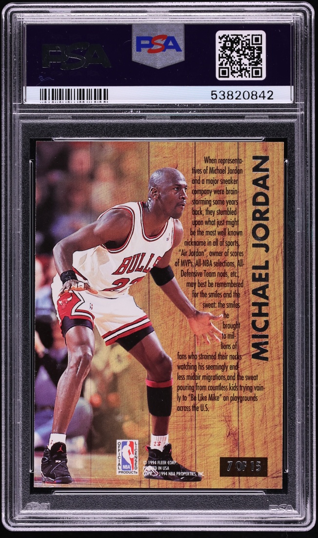 1993 Ultra Famous Nicknames Michael Jordan #7 PSA 10 GEM MINT