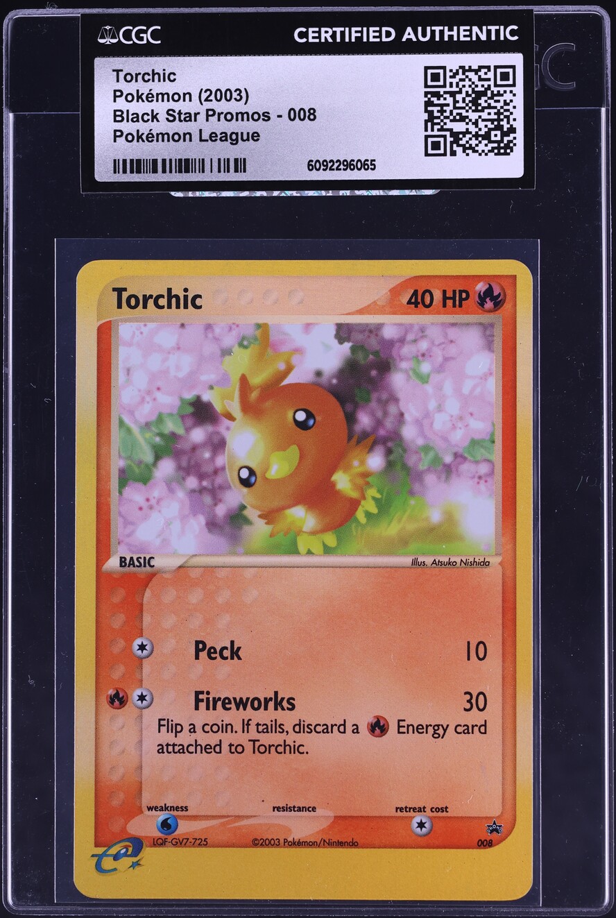 2003 Pokemon Black Star Promo PM League Torchic #8 CGC AUTH