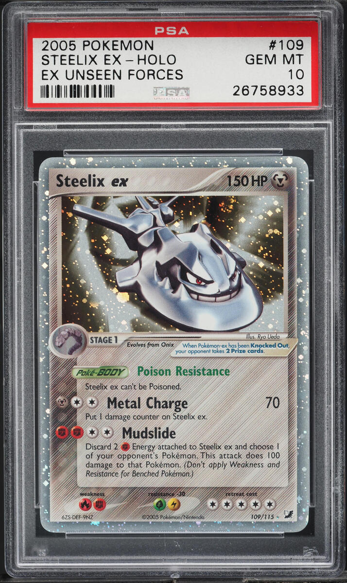2005 Pokemon EX Unseen Forces Holo Steelix ex #109 PSA 10 GEM MINT