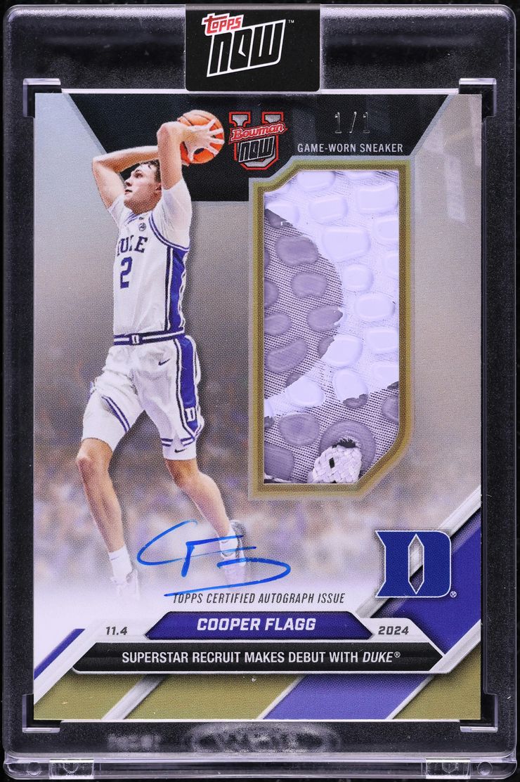 2024 Bowman University Now Cooper Flagg ROOKIE SHOE PATCH AUTO 1/1 #10