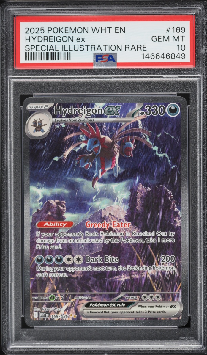 2025 Pokemon Scarlet & Violet White Flare SIR Hydreigon ex #169 PSA 10 GEM MINT
