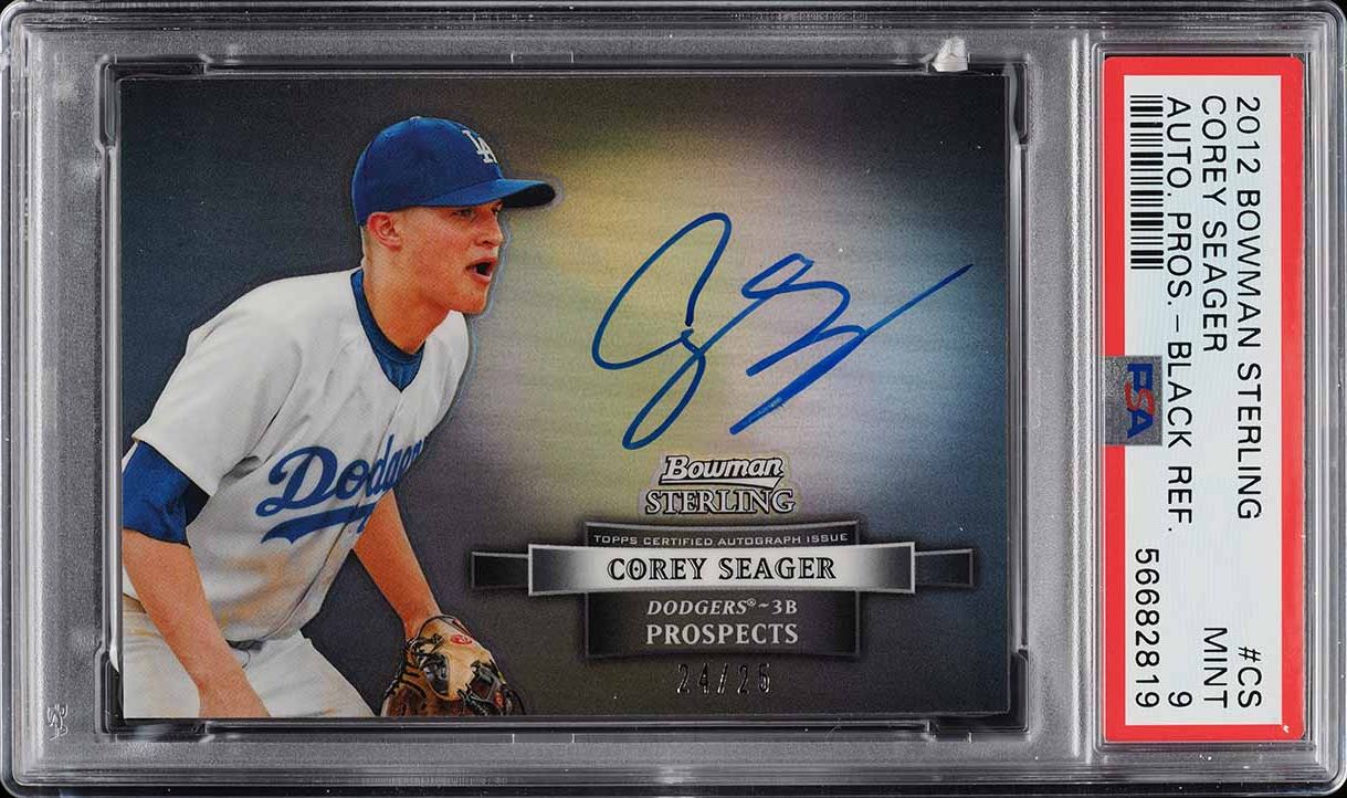 2012 Bowman Sterling Black Refractor Corey Seager ROOKIE