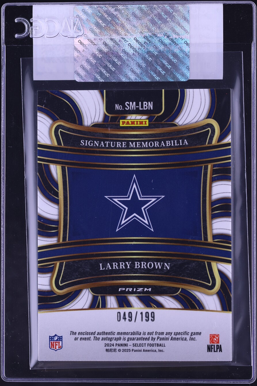 2024 Select Signatures Larry Brown PATCH AUTO /199 #SM-LBN CGC AUTH