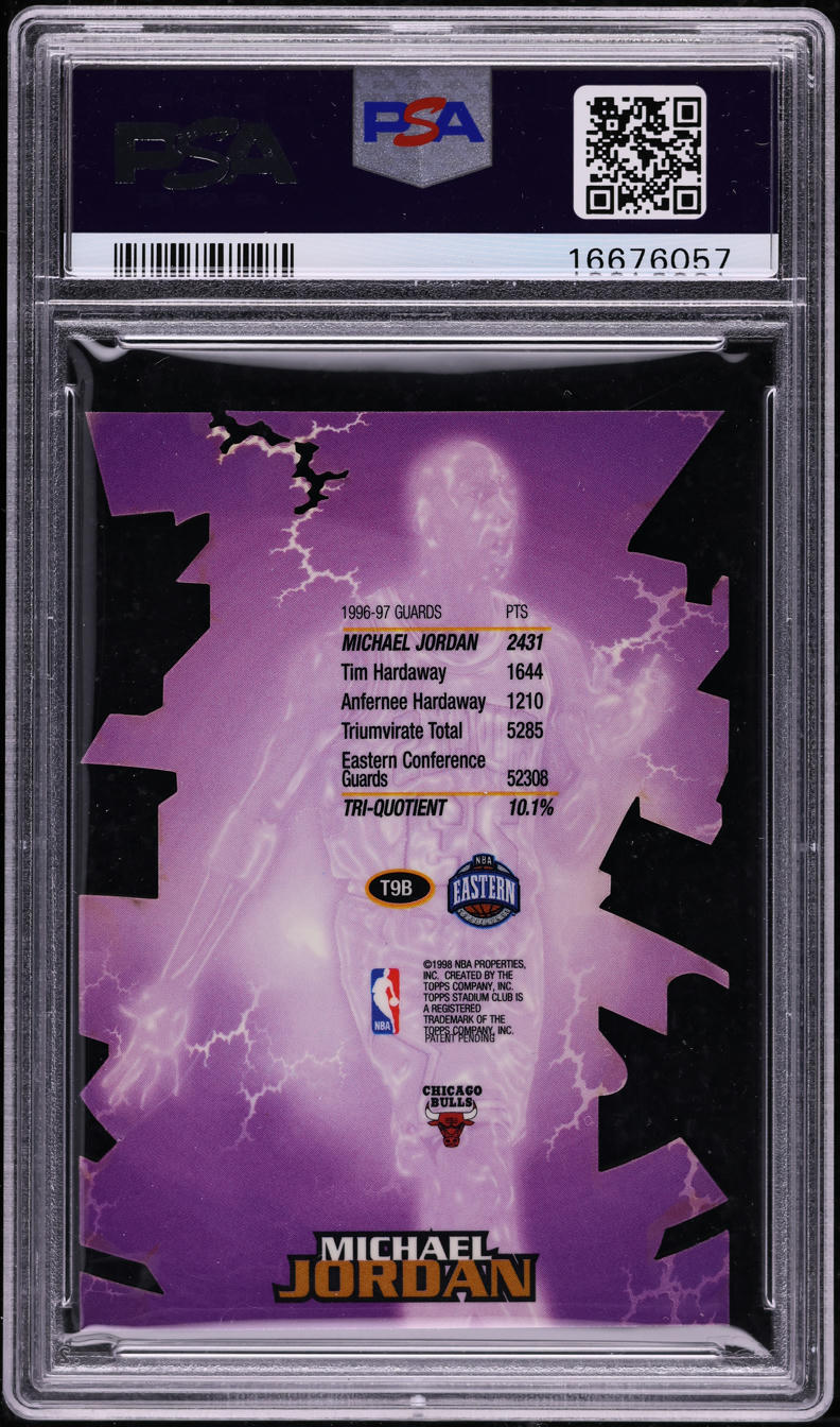 1997 Stadium Club Triumvirate Luminous Michael Jordan #T9B PSA 10 GEM MINT