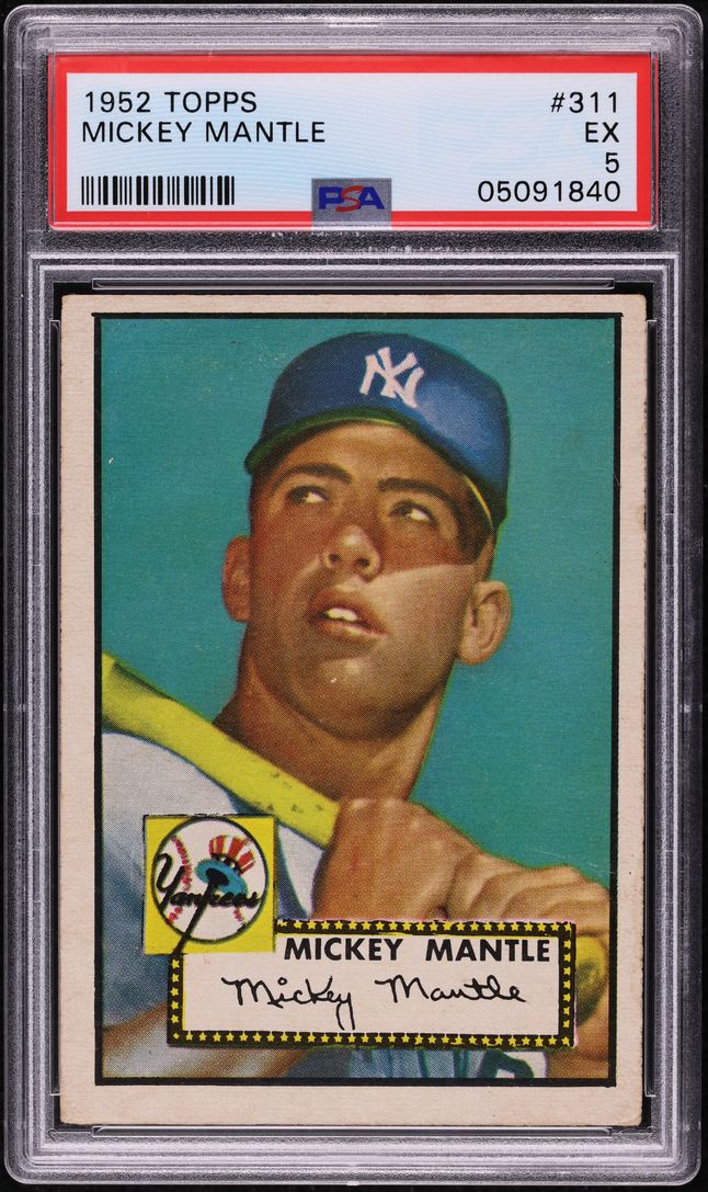 1952 Topps Mickey Mantle #311 PSA 5 EX