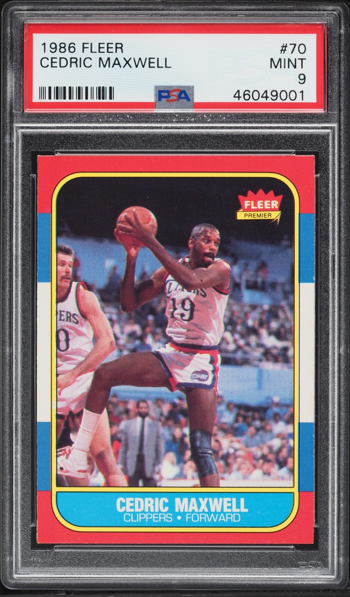 1986 Fleer Basketball Cedric Maxwell #70 PSA 9 MINT