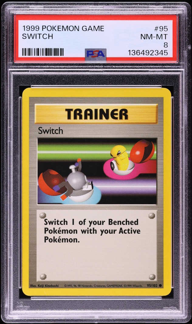 1999 Pokemon Base Set Switch #95 PSA 8 NM-MT