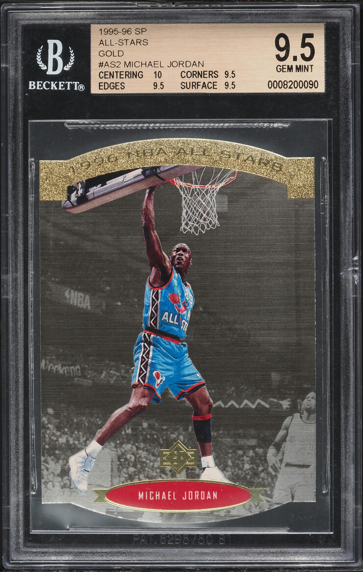 1995 SP All-Stars Gold Michael Jordan #AS2 BGS 9.5 GEM MINT