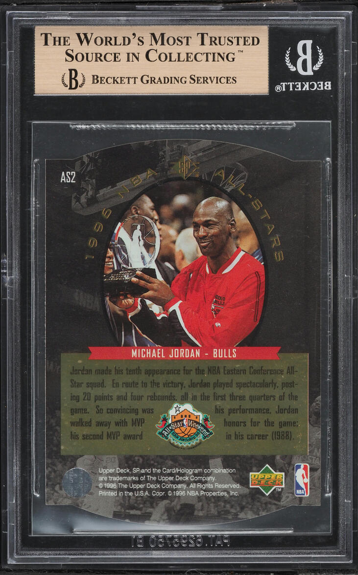 1995 SP All-Stars Gold Michael Jordan #AS2 BGS 9.5 GEM MINT