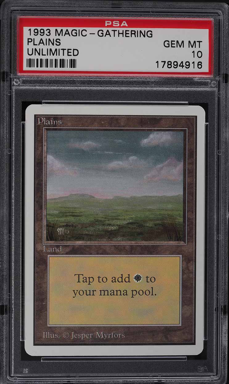 1993 Magic The Gathering MTG Unlimited Plains PSA 10 GEM MINT on