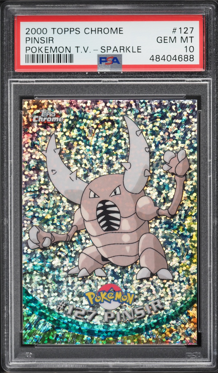 2000 Topps Chrome Pokemon Series 2 Sparkle Pinsir #127 PSA 10 GEM MINT