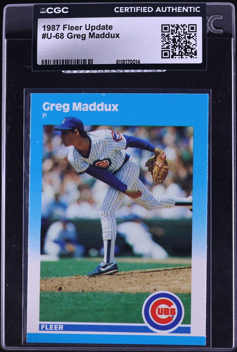 1987 Fleer Update Greg Maddux ROOKIE #U-68 CGC AUTH