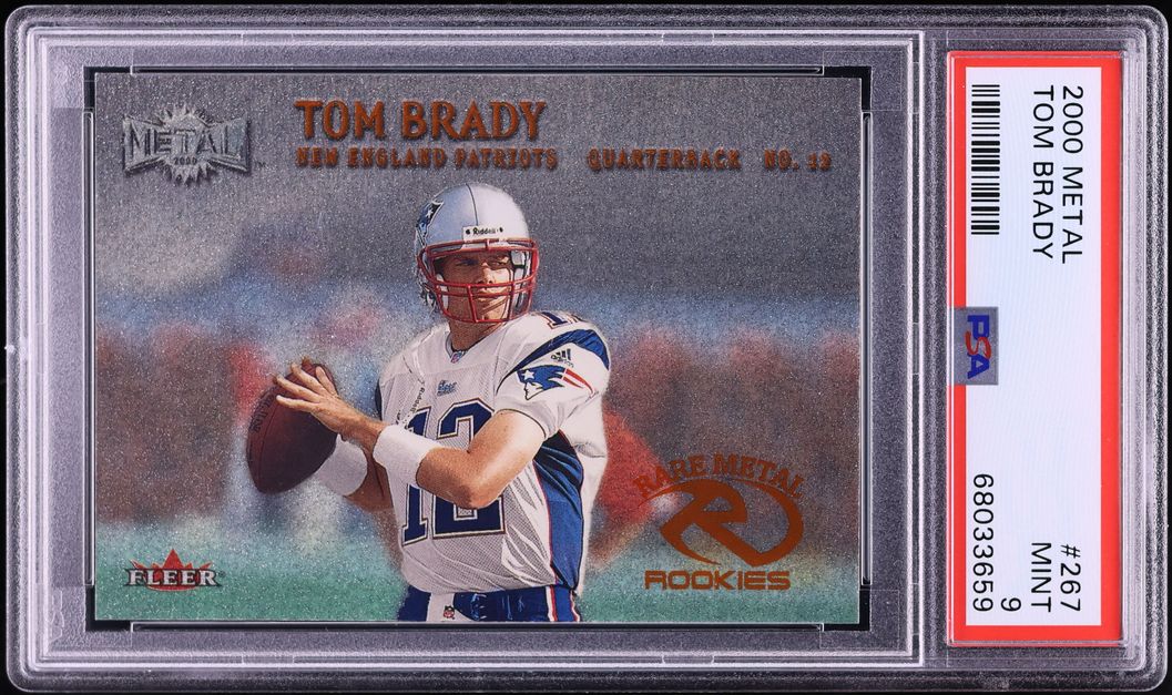 2000 Metal Football Tom Brady ROOKIE #267 PSA 9 MINT