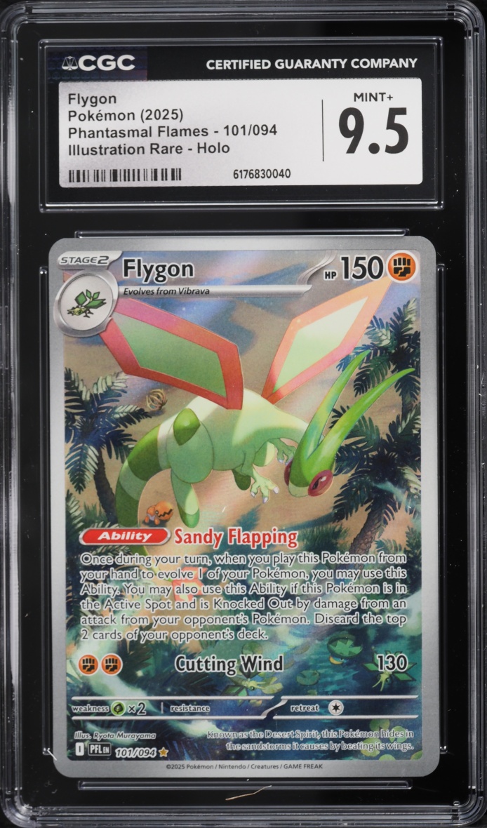 2025 Pokemon Mega Evolution Phantasmal Flames IR Flygon #101 CGC 9.5 MINT+