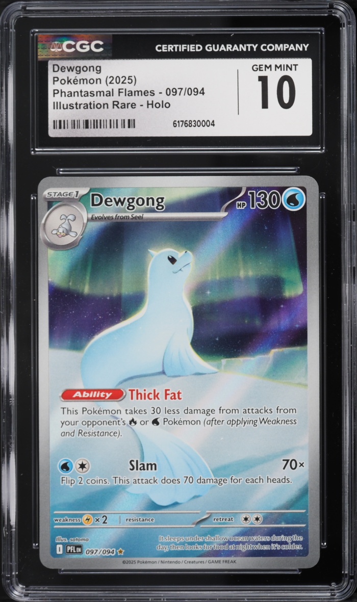 2025 Pokemon Mega Evolution Phantasmal Flames IR Dewgong #97 CGC 10 GEM MINT