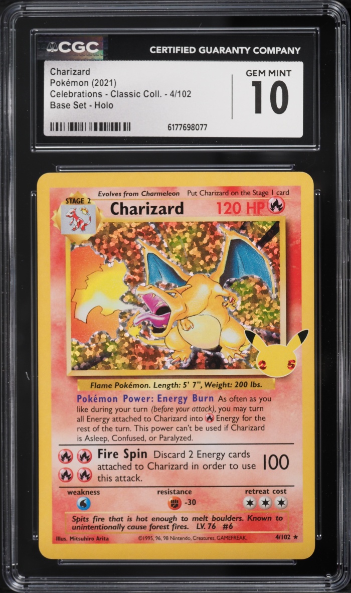 2021 Pokemon Sword & Shield Celebrations Classic Collection Holo Charizard #4 CGC 10 GEM MINT