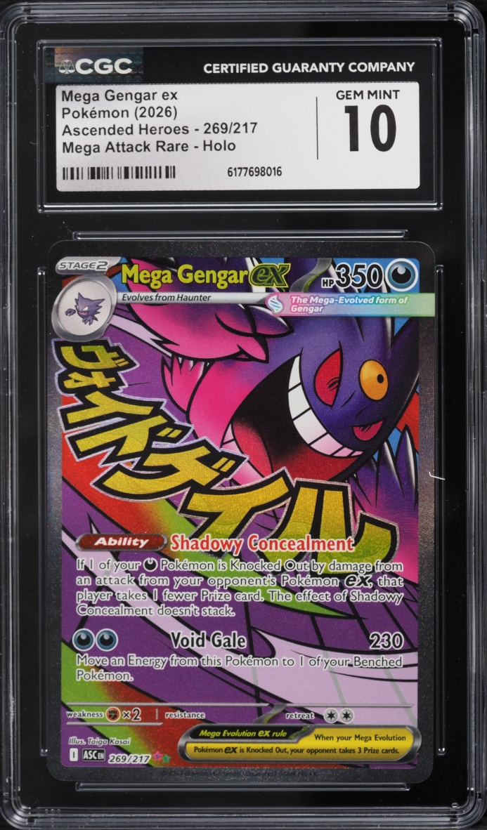 2026 Pokemon Mega Evolution Ascended Heroes MA Mega Gengar Ex #269 CGC 10 GEM MINT