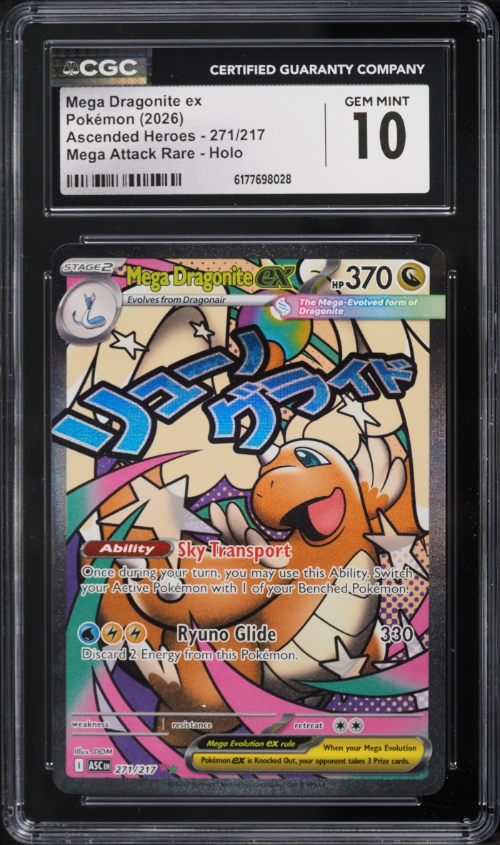 2026 Pokemon Mega Evolution Ascended Heroes MA Mega Dragonite Ex #271 CGC 10 GEM MINT