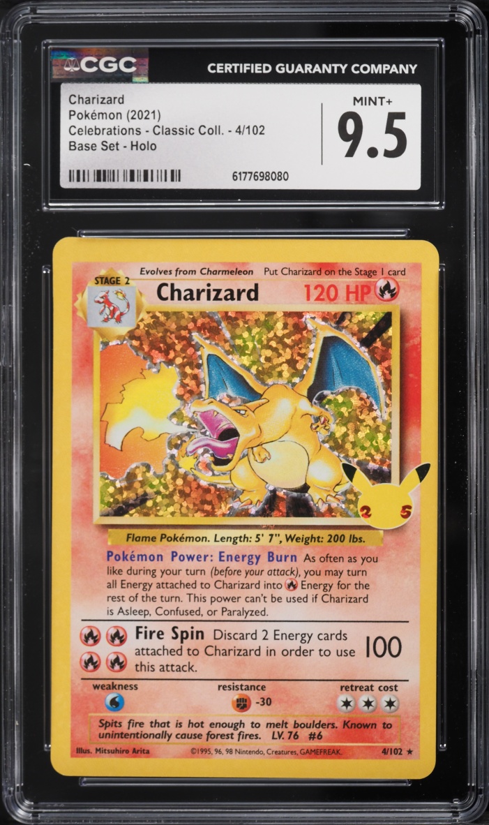 2021 Pokemon Sword & Shield Celebrations Classic Collection Holo Charizard #4 CGC 9.5 MINT+