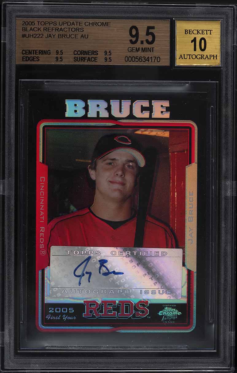 2005 Topps Chrome Update Black Refractor Jay Bruce RC AUTO /200
