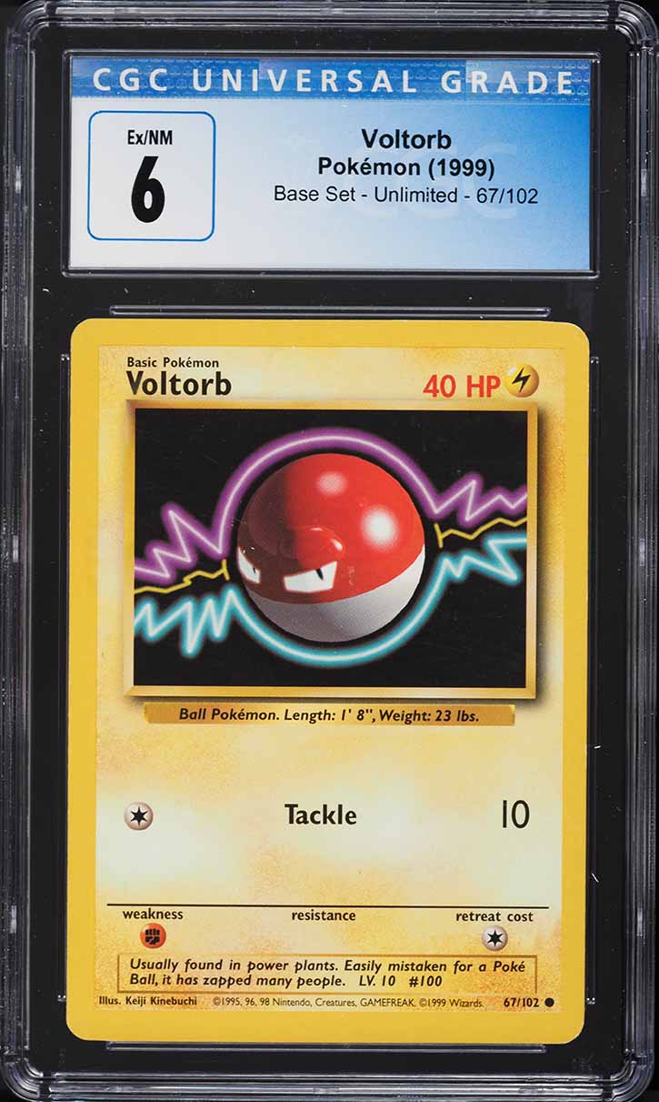 1999 Pokemon Base Set Voltorb #67 CGC 6 EXMT