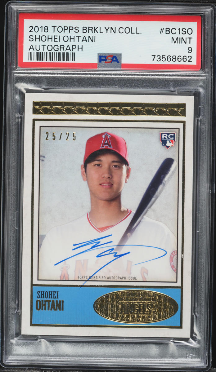 2018 Topps Brooklyn Collection Shohei Ohtani ROOKIE AUTO 25/25 #BC1-SO PSA 9 MINT