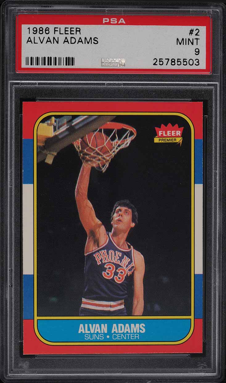 1986 Fleer Basketball Alvan Adams #2 PSA 9 MINT