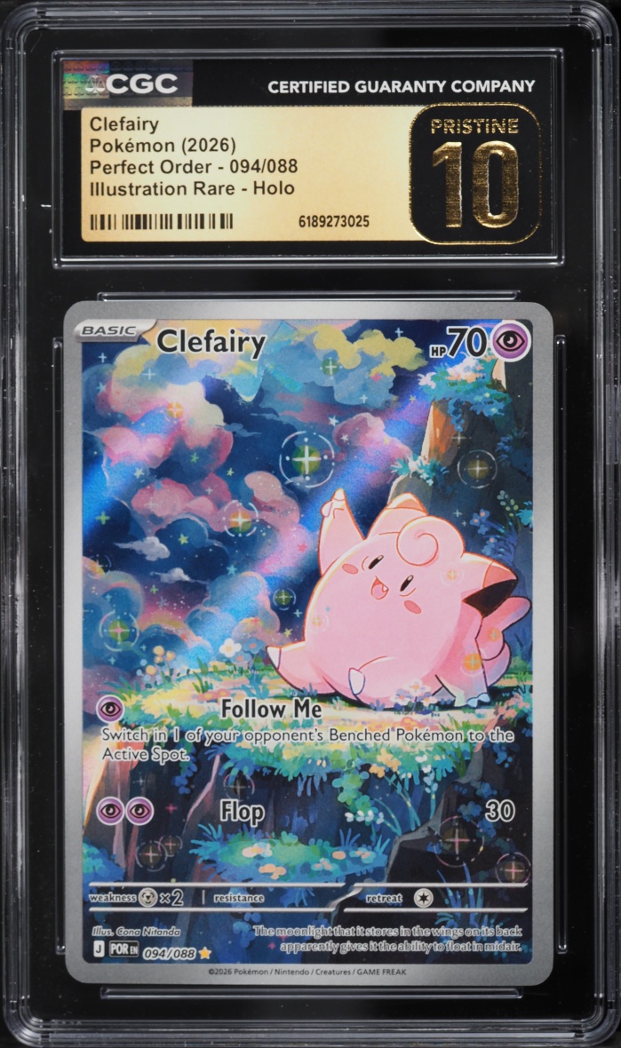 2026 Pokemon Mega Evolution Perfect Order IR Clefairy #94 CGC 10 PRISTINE