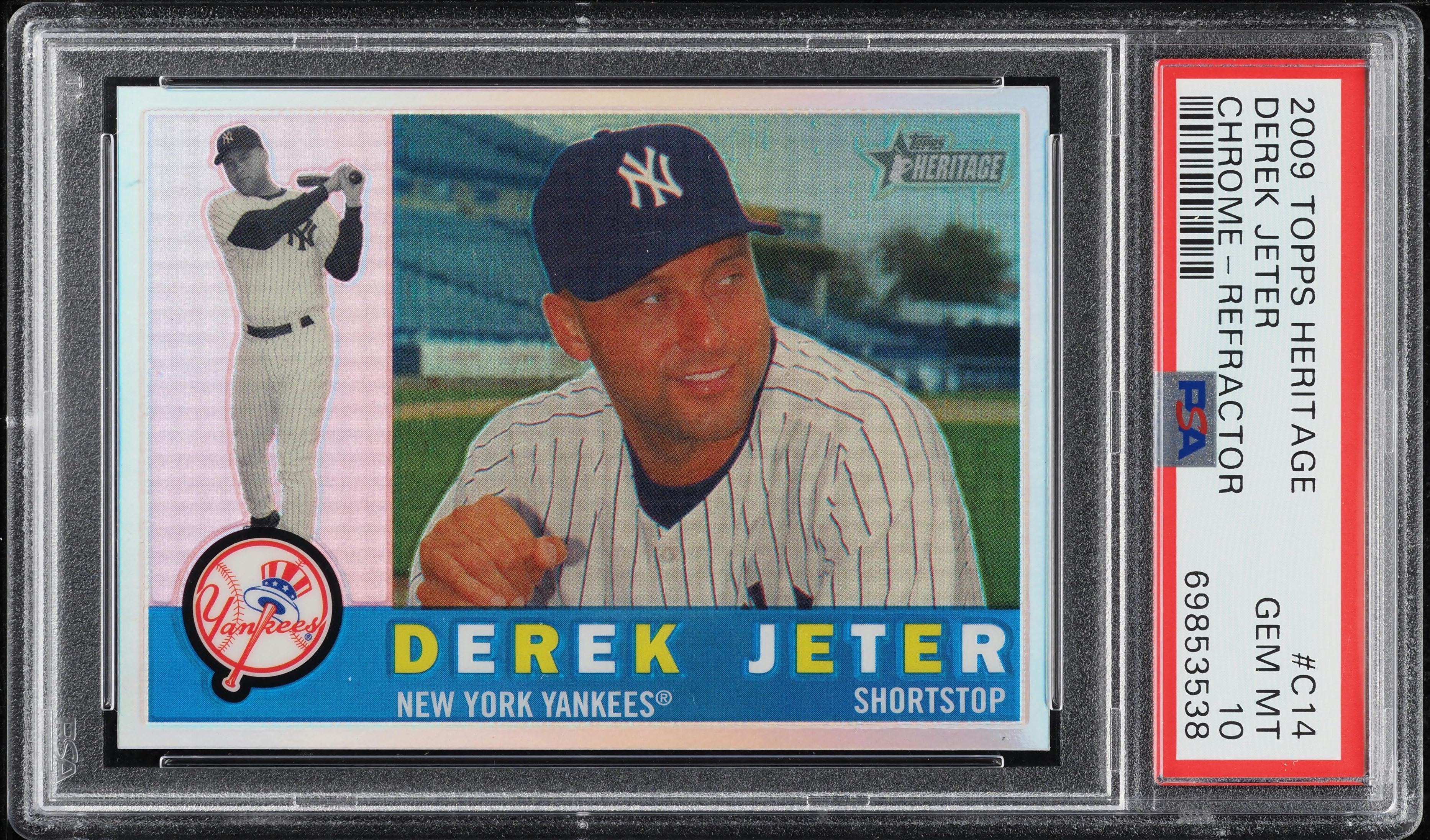 2009 Bowman Chrome Refractor Derek Jeter #80 PSA 10 GEM MINT on