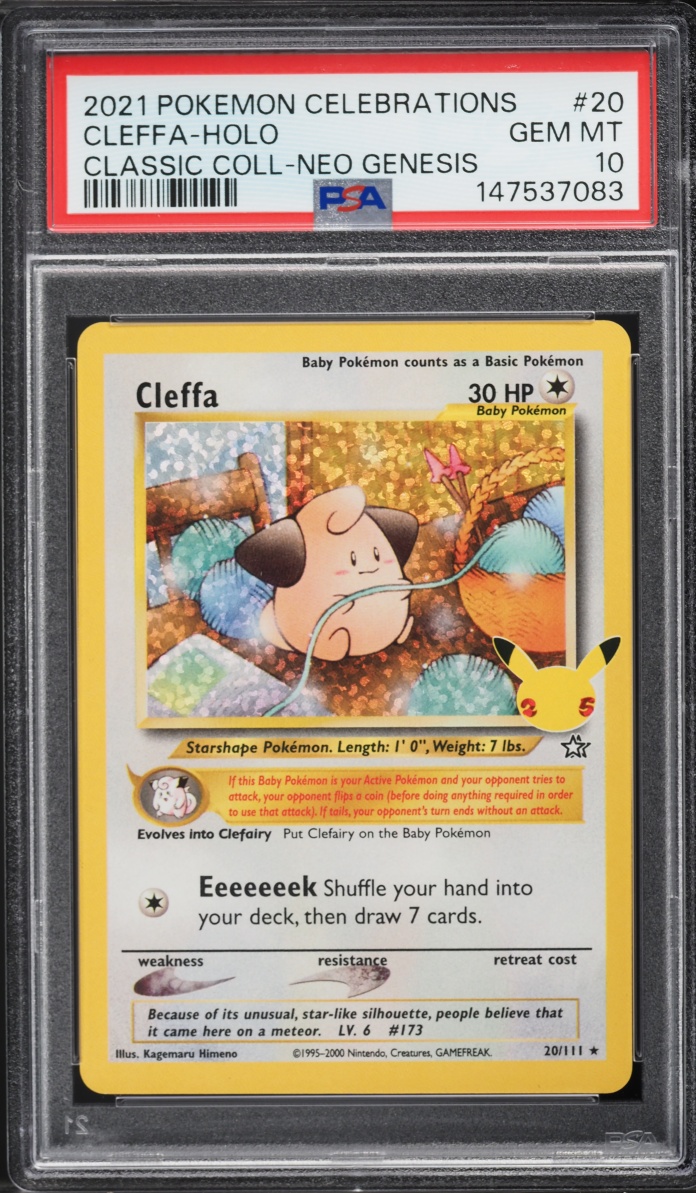 2021 Pokemon Sword & Shield Celebrations Classic Collection Holo Cleffa #20 PSA 10 GEM MINT