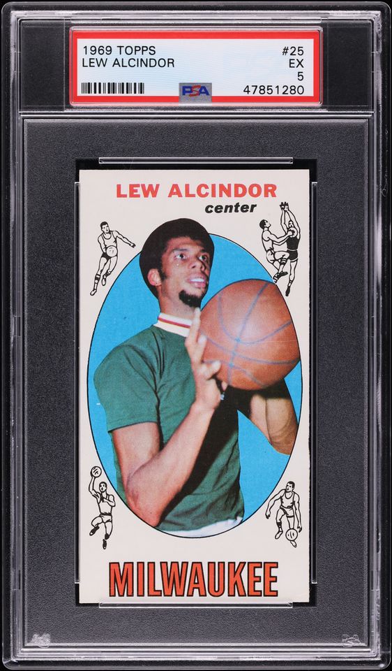 1969 Topps Basketball Lew Alcindor ROOKIE #25 PSA 5 EX