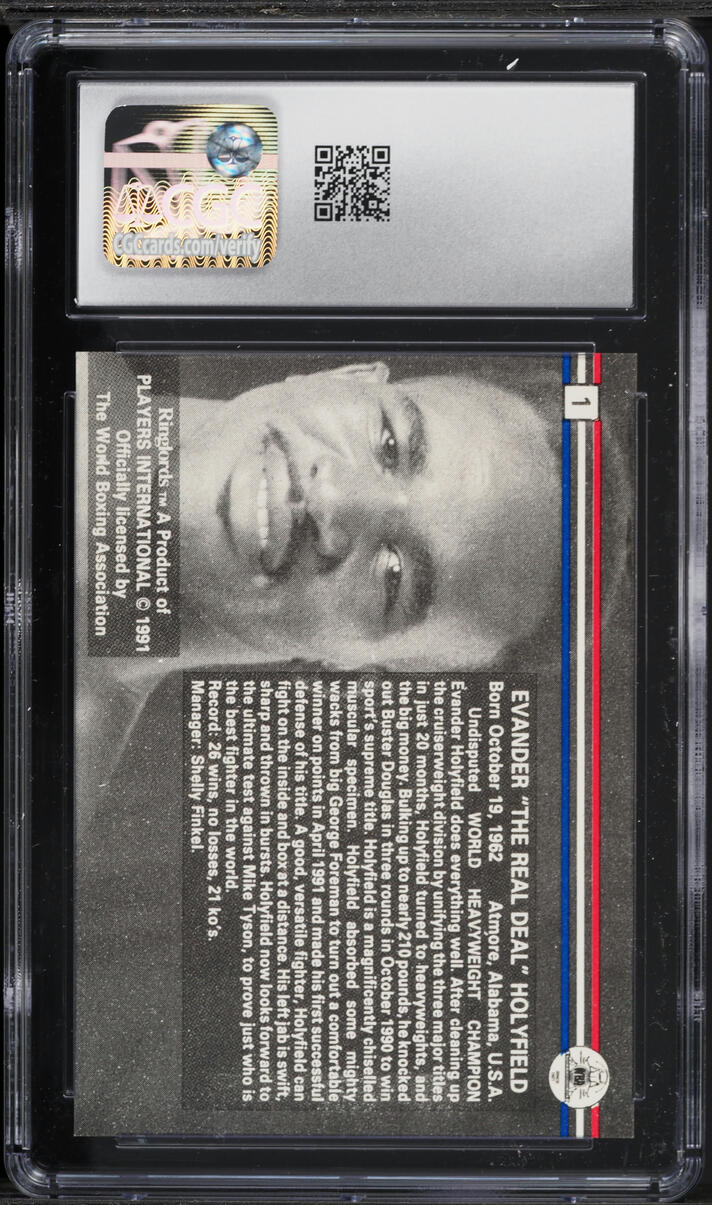 1991 Players International Ringlords Evander Holyfield #1 CGC 10 GEM MINT