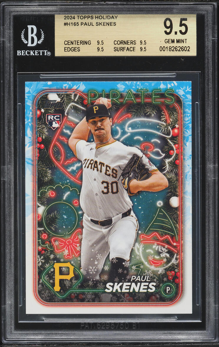 2024 Topps Holiday Paul Skenes ROOKIE #H165 BGS 9.5 GEM MINT
