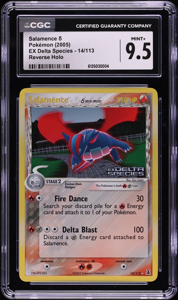 2005 Pokemon EX Delta Species Reverse Holo Salamence #14 CGC 9.5 MINT+
