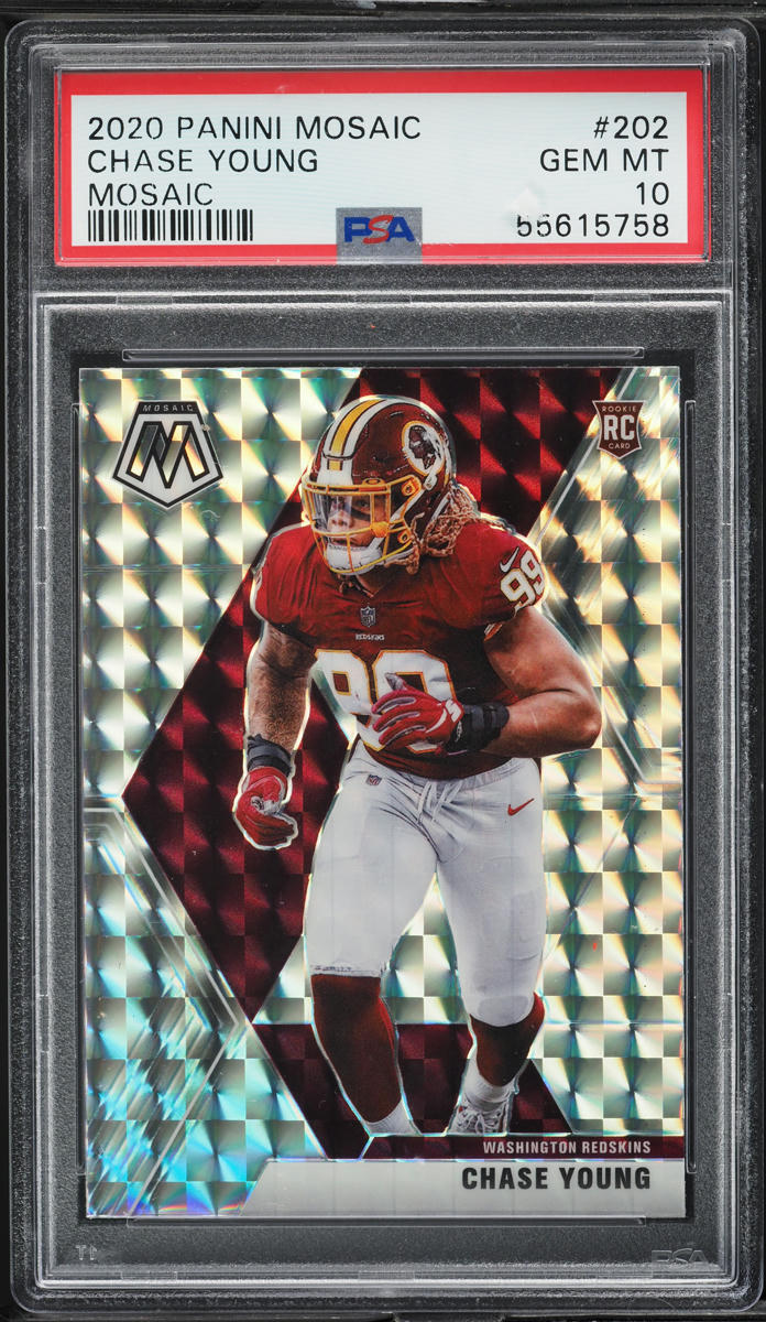 2020 Panini Mosaic Chase Young ROOKIE #202 PSA 10 GEM MINT