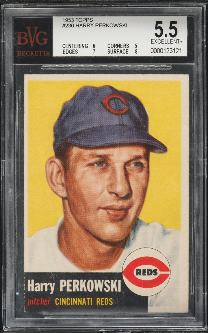 1953 Topps Harry Perkowski #236 BVG 5.5 EX+