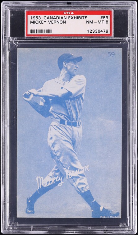 1953 Canadian Exhibits Mickey Vernon #59 PSA 8 NM-MT