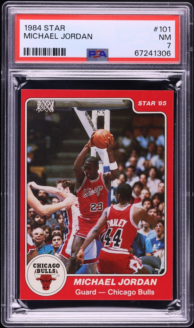 1984 Star Basketball Michael Jordan ROOKIE #101 PSA 7 NRMT
