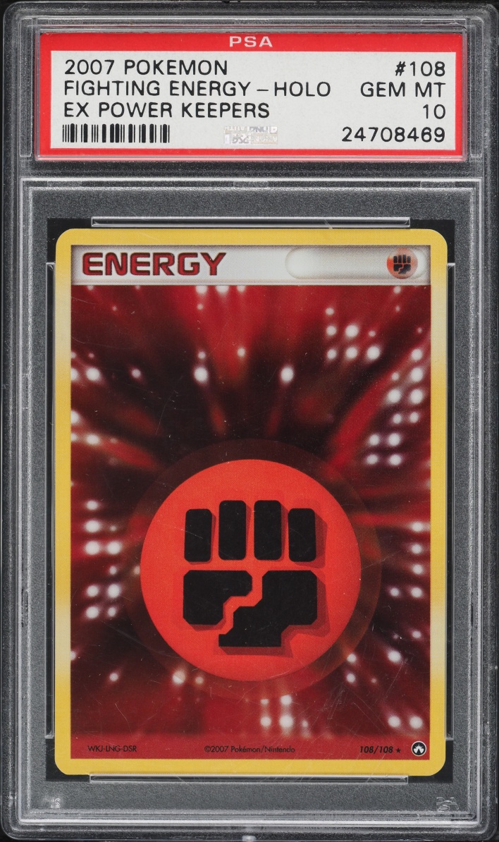 2007 Pokemon EX Power Keepers Holo Fighting Energy #108 PSA 10 GEM MINT