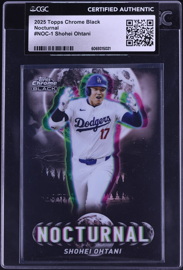 2024 Topps Chrome Heritage Black Shohei Ohtani /75 #371 PSA