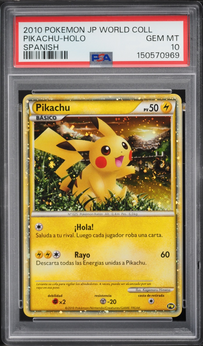 2010 Pokemon Spanish World Collection Holo Pikachu PSA 10 GEM MINT