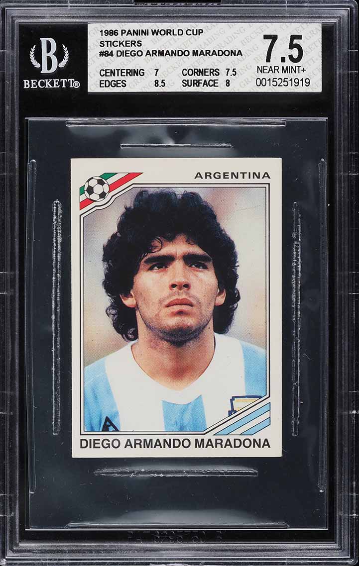 Figurine Panini Mexico 86 - Diego Maradona N°84 - Recoverd Avec Velin Reconstitué