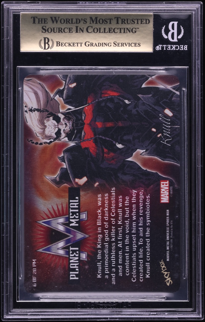2022 Marvel Metal Universe Spider-Man Planet Metal Gold Knull /25 #6 BGS 9.5 GEM MINT - Photo 2